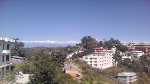 Himalayan view from Namobuddha